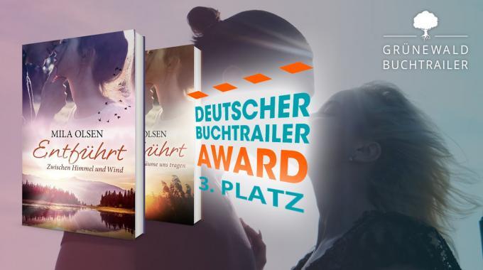 Buchtrailer Award 2019: Grünewald Buchtrailer belegt 3. Platz mit Mila Olsens Entführt Reihe
